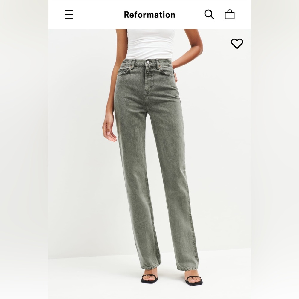 NWT Reformation Wilder High Rise Wide Leg Jeans | size 29 | vintage kalamata
